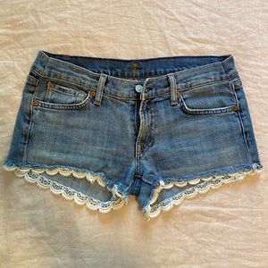 7 for all mankind jeans cut into shorts